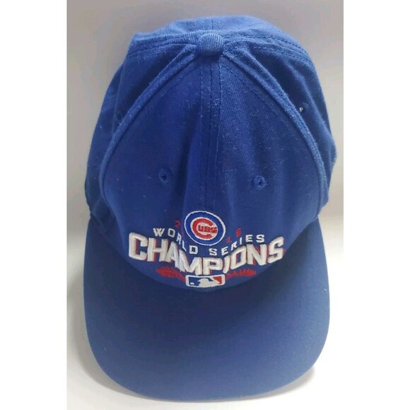 Chicago Cubs 2016 World Series Champions 47‎ Brand Blue Buckle Hat NEW - Picture 1 of 7